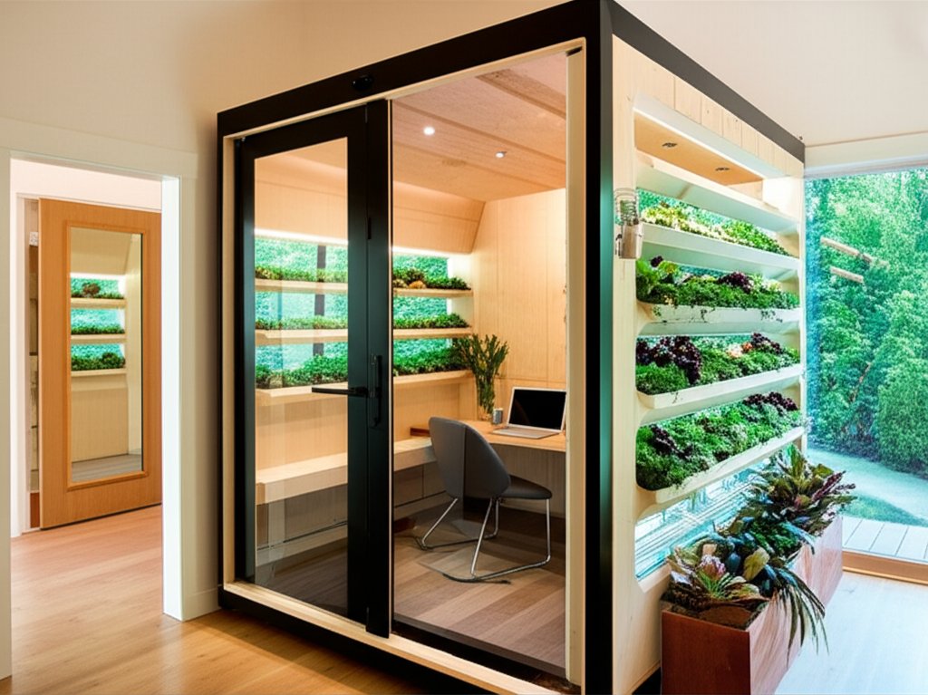 Featured image for Biophilic Pods Redefine Work From Home with Nature-Inspired Design