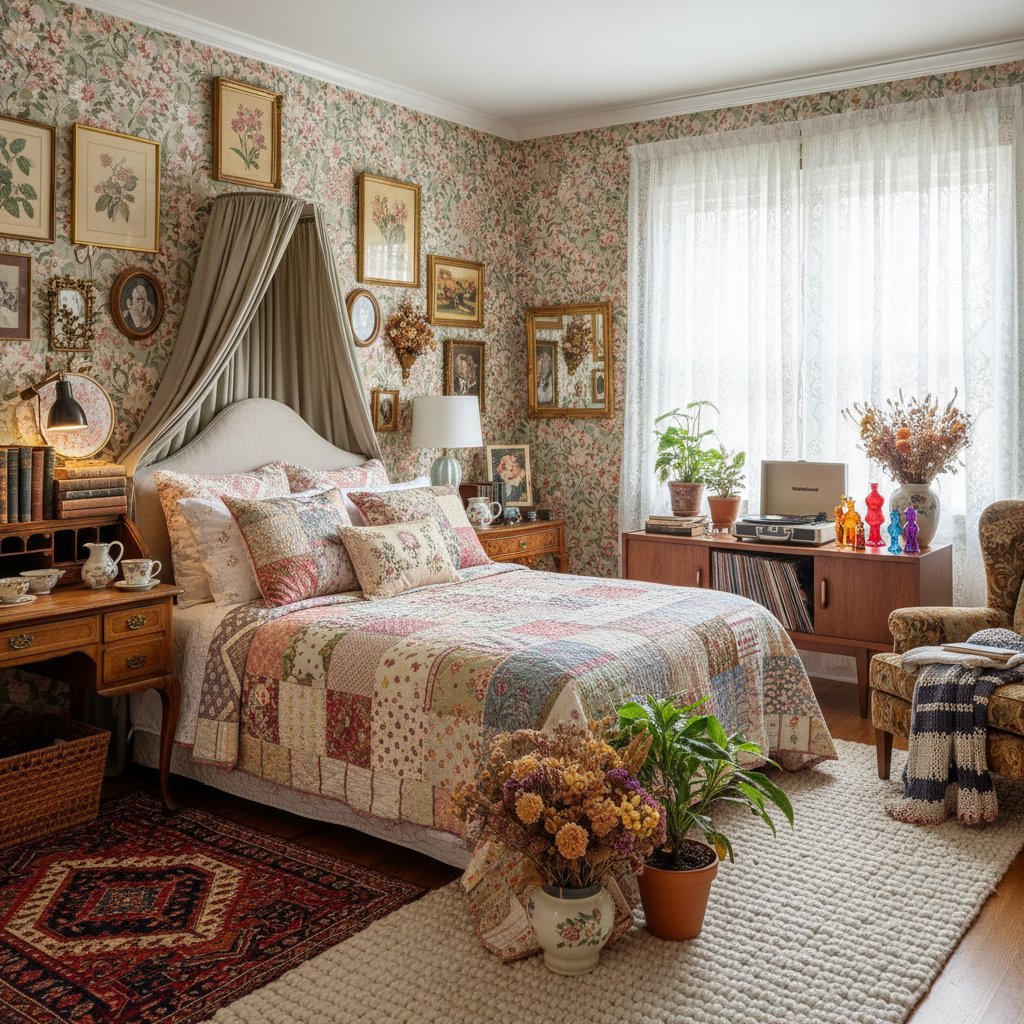 Featured image for Gen Z Trades Minimalism for Granny Chic Bedrooms