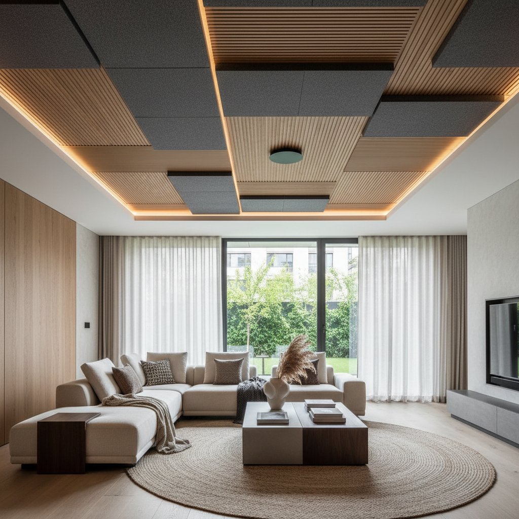 Featured image for Acoustic Ceilings That Quiet Rooms and Elevate Style