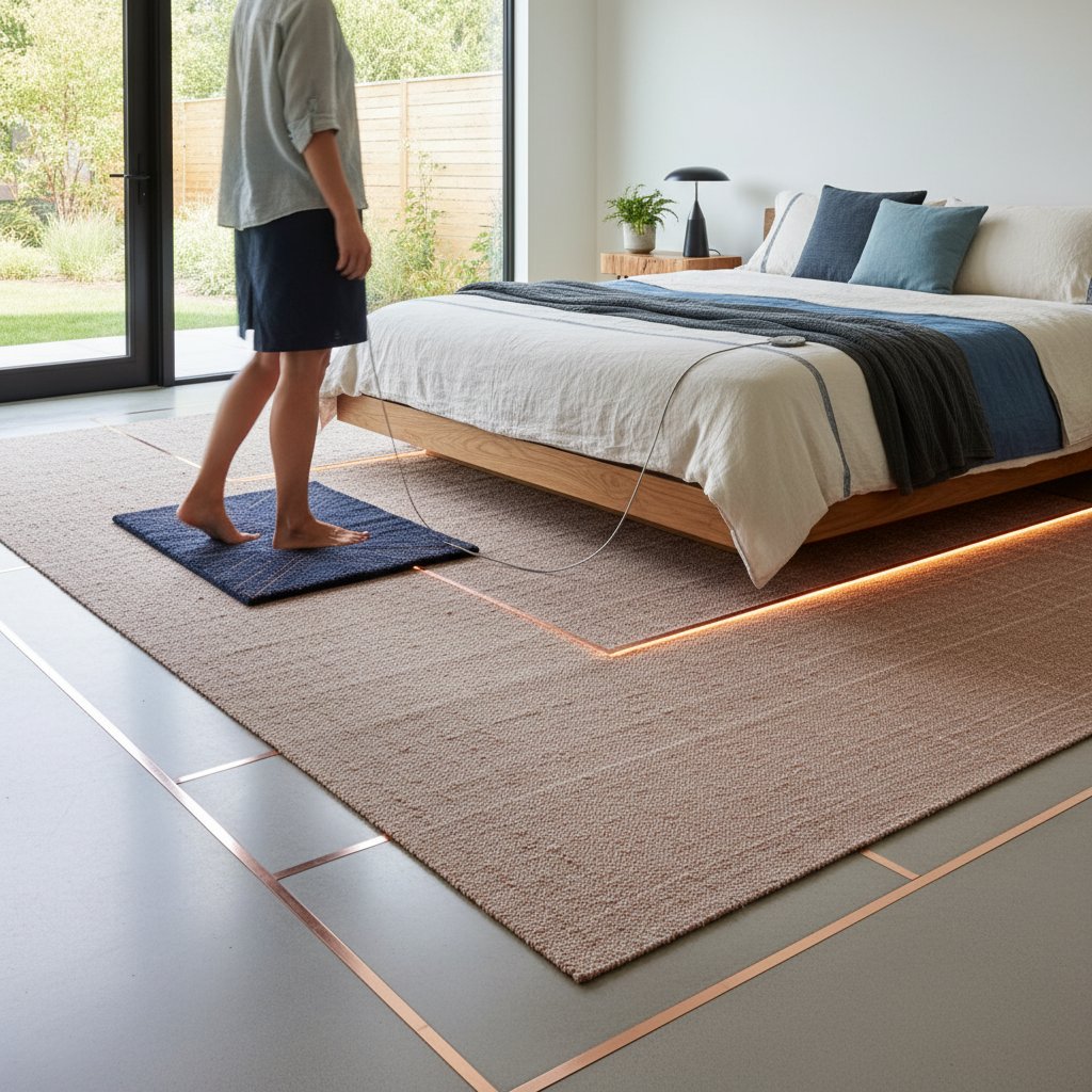 Featured image for Grounding Tech Turns Bedroom Floors Into Wellness Tools
